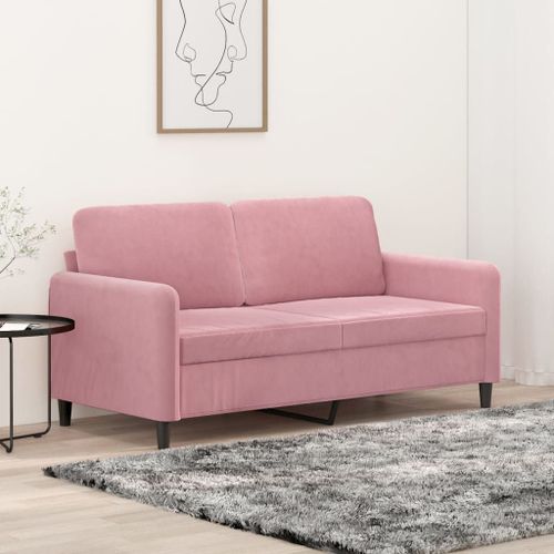 Vidaxl Canapé À 2 Places Rose 140 Cm Velours