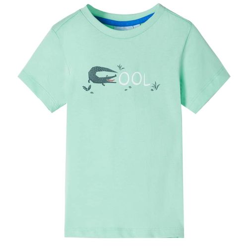 T-Shirt Enfants À Manches Courtes Vert Clair 116
