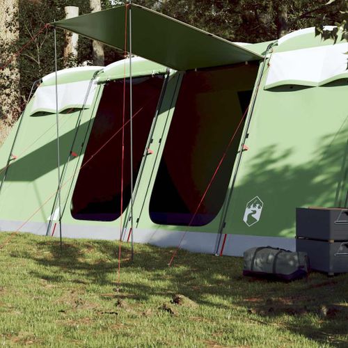 Vidaxl Tente De Camping Tunnel 8 Personnes Vert Imperméable