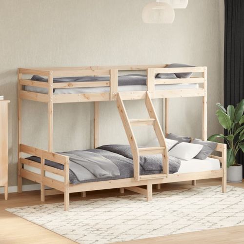 Vidaxl Lit Superposé Sans Matelas 80x200/120x200 Cm Bois Massif