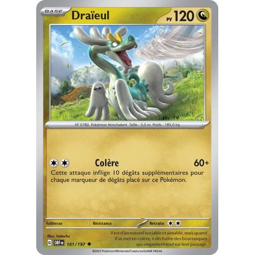 Carte Pokémon - Draïeul - 161/197 - Ev3 Flammes Obsidiennes