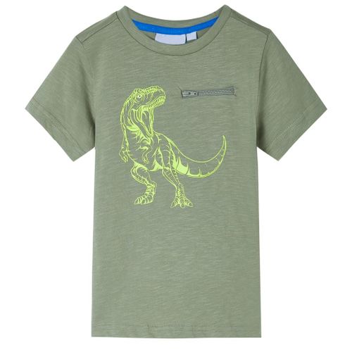 T-Shirt Pour Enfants À Manches Courtes Kaki Clair 116