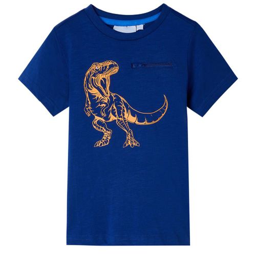 T-Shirt Pour Enfants Avec Manches Courtes Bleu Foncé 140