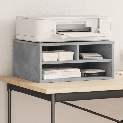 Vidaxl Support D'imprimante Gris Béton 49x40x22,5 Cm Bois D'ingénierie