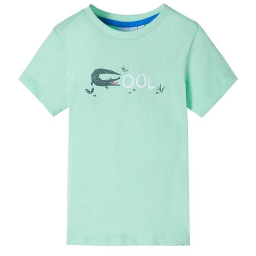 T-Shirt Enfants À Manches Courtes Vert Clair 104