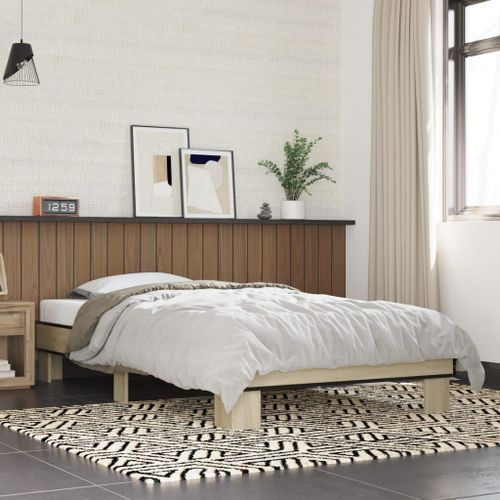 Vidaxl Cadre De Lit Sans Matelas Chêne Sonoma 90x190 Cm