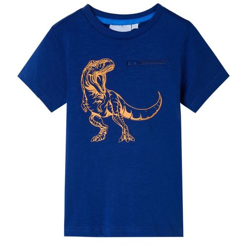 T-Shirt Pour Enfants Avec Manches Courtes Bleu Foncé 116