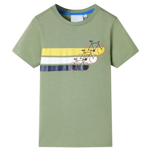T-Shirt Pour Enfants Avec Manches Courtes Kaki Clair 140