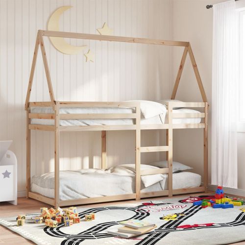 Vidaxl Lit Superposé Sans Matelas 90x190 Cm Bois De Pin Massif