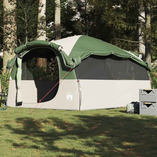 Tente Familiale Tunnel 6 Personnes Vert Imperméable