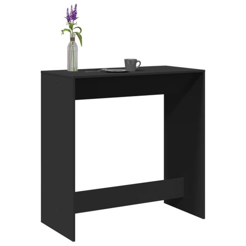 Vidaxl Table De Bar Noir 102x50x103,5 Cm Bois D'ingénierie