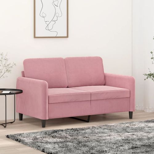 Vidaxl Canapé À 2 Places Rose 120 Cm Velours
