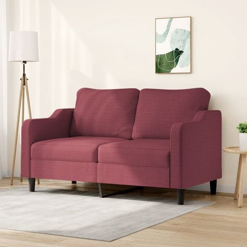 Vidaxl Canapé À 2 Places Rouge Bordeaux 140 Cm Tissu