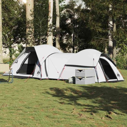 Tente De Camping 5 Personnes Blanc Tissu Occultant Imperméable