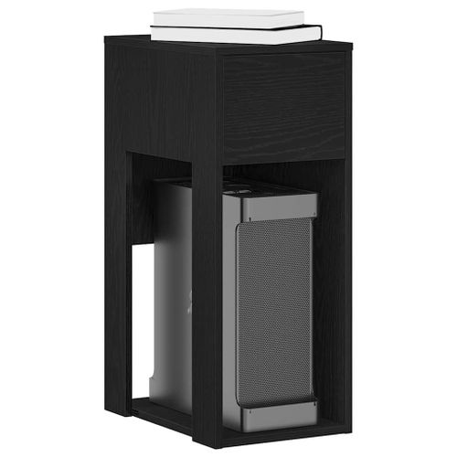 Vidaxl Support De Tour D'ordinateur Avec Tiroir Noir 30x44x74 Cm