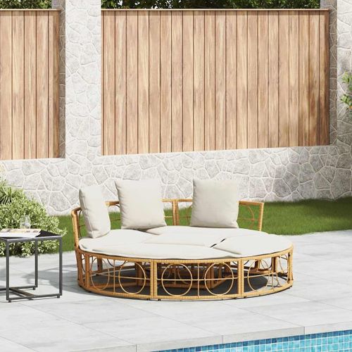 Vidaxl Chaise Longue D'extérieur Sans Auvent Résine Tressée