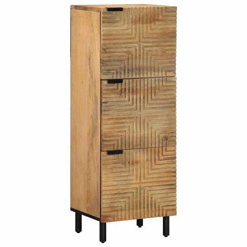 Vidaxl Buffet Marron 40x33x110 Cm Bois De Manguier Massif