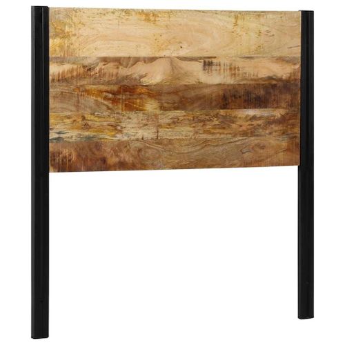 Vidaxl Tête De Lit 100 Cm Bois Massif Manguier Et Fer