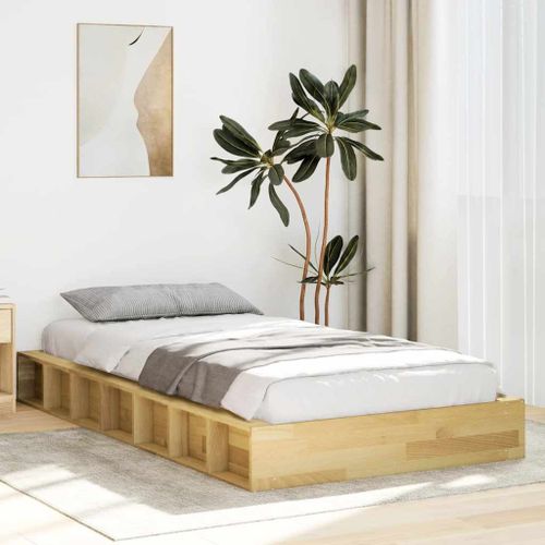 Vidaxl Cadre De Lit Sans Matelas 100x200 Cm Bois Massif De Chêne