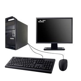 PC Lenovo ThinkStation E31 Ecran 22" Intel I7-3770 RAM 8Go SSD 240Go W11 Wifi