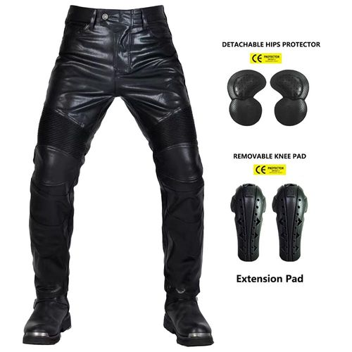 Pantalon De Course De Motocross En Cuir Pu Pour Homme,Jean D'équitation De Moto,Imperméable,Coupe-Vent,4x Ce,Genouillère,Motard,Fjm,2024