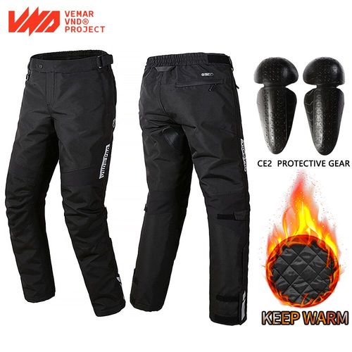 Pantalon De Moto En Coton Épais Pour Homme,Pantalon À Dégagement Rapide,Chaud,Motocross,Course,Fjwith,Équipement De Protection Ce,Hiver