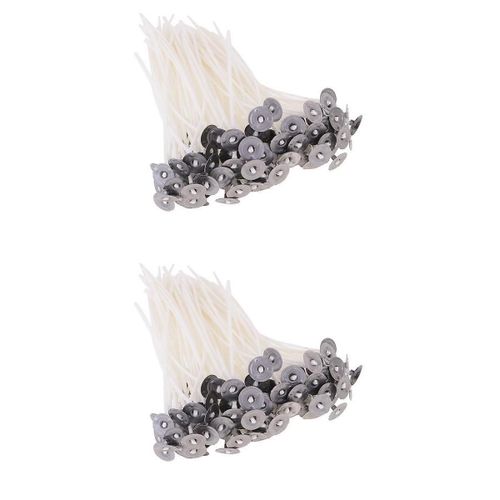 100pcs Wholesale Cotton Candle Wicks With Sustainers For Candle Making