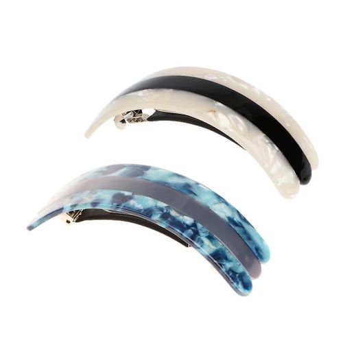 2 Pièces Automatique Français Barrette Large Hair Clip Hairpin Hair Accessoire