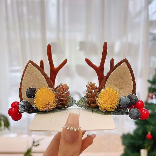 1pc Bandeau De Noël Bandeau Créatif Chapeau De Noël Bandeau Avec Villus Head Hoop Headwear Noël Navidad Party Kids Cadeau