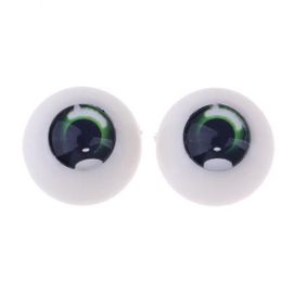 2xsafety 18mm Yeux Acryliques Globes Oculaires Pour 1/3 Bjd Nuit Lolita Poupée Verte