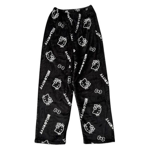 Halloween Sanrio Hello Kitty Pyjama Pantalon Unisexe Automne Hiver Chaud Flanelle Vêtements De Nuit Tendance Citrouille Y2k Dessin Animé Maison Vêtements Fastly