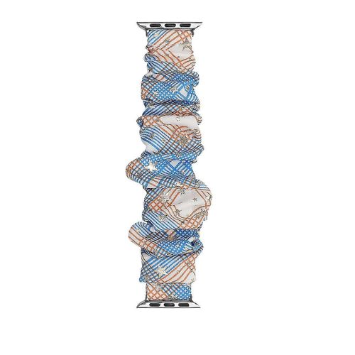 Compatible Avec Apple Watch Band 38mm 40mm 42mm 44mm Tissu Floral Doux Scrunchies Élastiques Iwatch Bands Pour Apple Watch Series 6, Se, 5, 4, 3, 2, 1 -