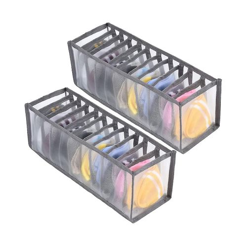 2pcs Vêtements Organisateur Compartiment Rangement Chaussette Sous-Vêtements Tiroir Organisateur
