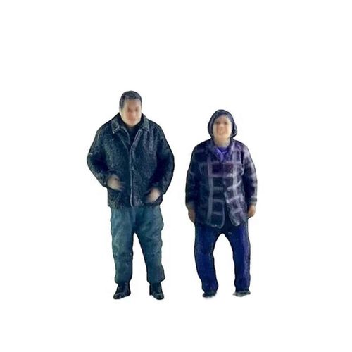 2pcs 1/64 Résine Petite Figure Jouet Personnage Scène Pour Diorama Scène Miniature