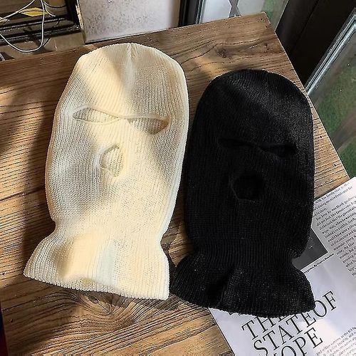 Masque Facial Balaclava 3 Trous Pour Temps Froid Hiver Masque Coupe-Vent Pour Hommes Et Femmes Masque De Moto De Cyclisme