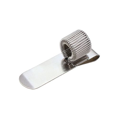 Clip de support de stylo en acier inoxydable pour ordinateur portable et presse-papiers, clip de stylo en métal Nouveaux accessoires de bloc-notes créatifs Facile à transporter Boucle de stylo fixe av