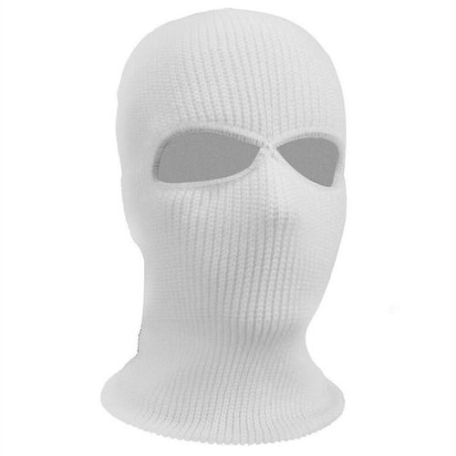 2pcs 2 Trous Tricotés Full Face Masque De Ski Winter Balaclava Face Cover Pour Les Sports De Plein Air