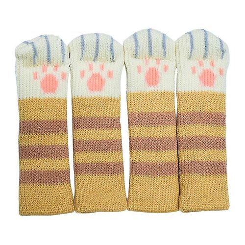 Patte de chat tricot Protecteur de sol Chaise Table Jambe Pieds Coussinets (4set (16pcs))