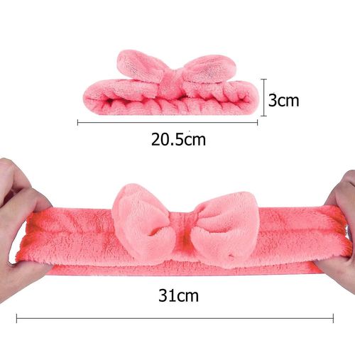 6 Pack Soft Spa Headband Coral Fleece Femmes Maquillage Spa Head Bands Turban Fashion Bow Bowknot Hairlace Headwear