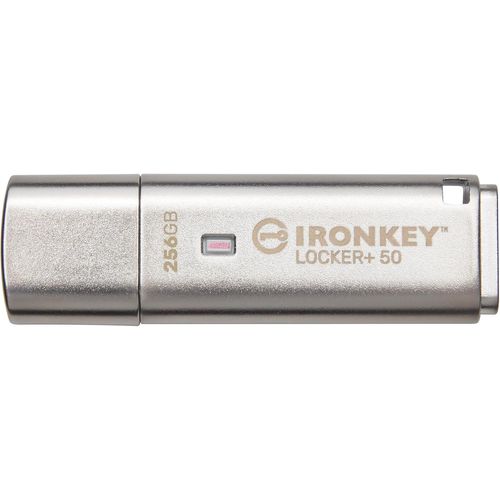 Ironkey Locker+ 50 Clé Usb Chiffrement Xts-Aes Pour La Protection Des Données Avec Usbtocloud Sauvegarde Automatique-Iklp50-256Gb[L1332]
