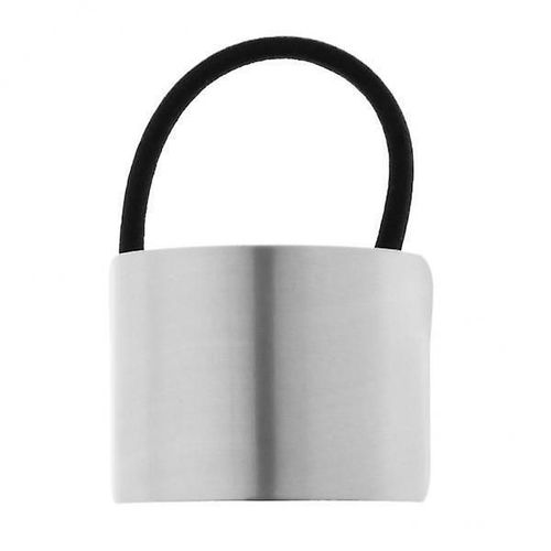 2xhair Ponytail Ring Cover Metal Cuff Wrap Holder Elastic Rope Band Silver