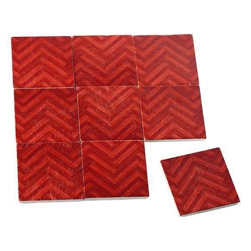 2xset Of 9 Simulation 1/12 Scale Doll House Floor Sticker Doll Tiny Decoration Red