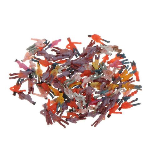 100pcs Painted People Figures Miniatures For Train Railway Layout 1:300