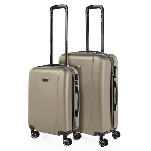 Set De 2 Valises De Voyage Rigides 4 Roues Trolley ABS. Résistantes Et Légères. Poignée 2 Anses Et Cadenas. Petite Et Moyenne. 71115