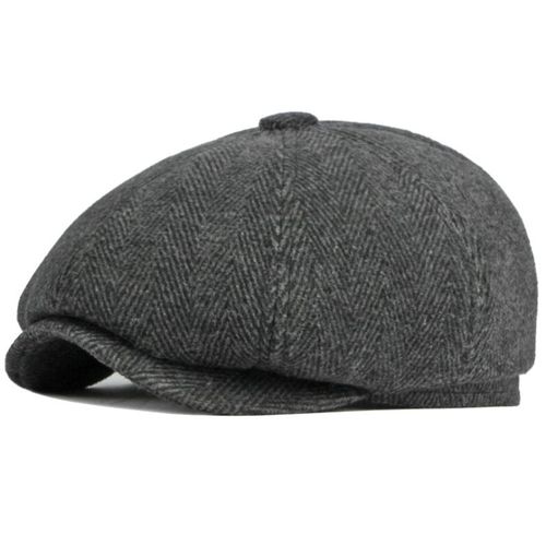 Béret Octogonal En Laine Vintage Pour Hommes,Casquette Pour Hommes,Chapeau De Papa,Chapeau De Grand-Père,Optique Chaude,Plat,Automne,Hiver,Ht3336