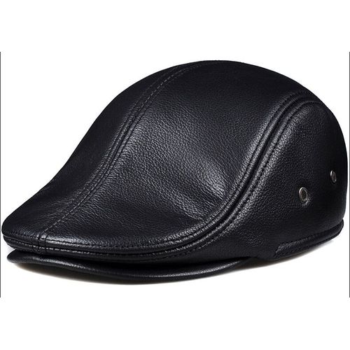 Casquette Plate En Cuir Véritable Pour Hommes,Béret Britannique,Oreillettes Masculines Marron,Chapeaux De Lierre Vintage,Casquettes De Réalisateur De Luxe,Mode Automne,Testostérone,Sby