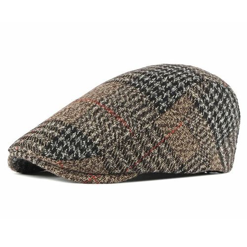Ldscircjr-Casquettes Gavroche À Carreaux Joker Pour Hommes Et Femmes,Chapeaux De Béret De Peintre,Visière Plate,Acrylique,Automne,Hiver,2021,83