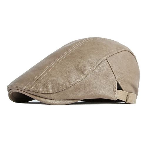Casquettes Newsboy En Pu Pour Hommes Et Femmes,Casquette À Visière Plate,Chapeaux De Béret De Peintre,Documents Solides,Automne,Hiver,35
