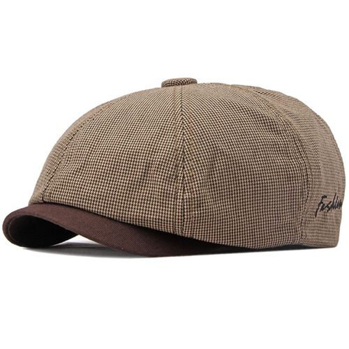 Béret Octogonal À Carreaux Pour Hommes Et Femmes,Casquettes De Printemps Et D'été,Chapeau D'artiste Et De Peintre,Casquette Plate Pour Homme Et Femme,Ht4168