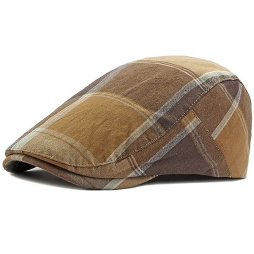 Béret Vintage À Carreaux Pour Homme Et Femme,Casquette Plate,Rétro,Artiste,Peintre,Printemps Été,Ht4185